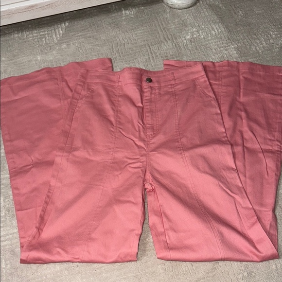Jealous tomato pink flare jeans new without tag size large 14.5 in waist spring - Picture 1 of 3